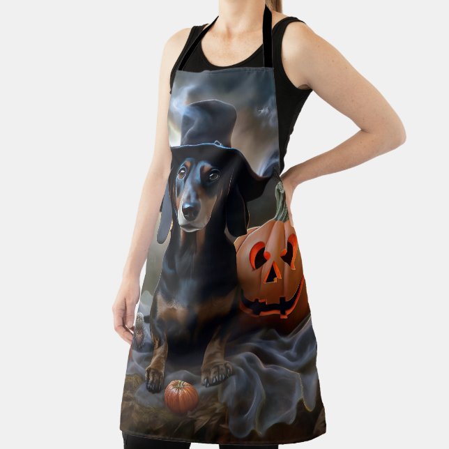 Tablier Dachshund Halloween effroi (Insitu)