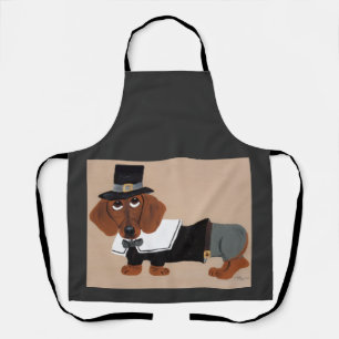 Tablier Dachshund Pilgrim de Thanksgiving