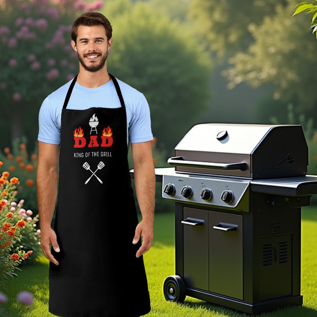 Tablier DAD roi du grill BBQ noir (Créateur téléchargé)