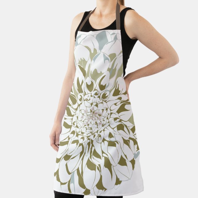 Tablier Dahlia flower apron (Insitu)