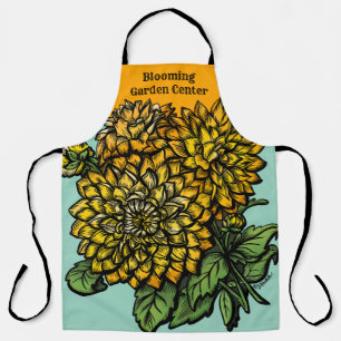 Tablier Dahlia Jaunes Floral 