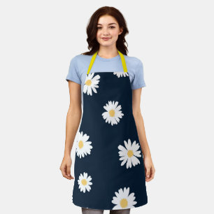 Tablier Daisy On Blue Motif