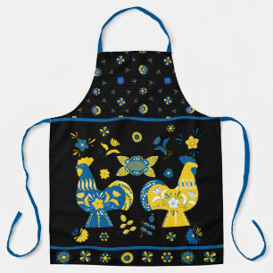Tablier Dala populaire suédoise Rooster l bleu et jaune
