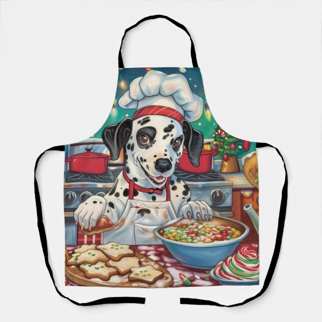 Tablier Dalmatie : Noël festif (Recto)