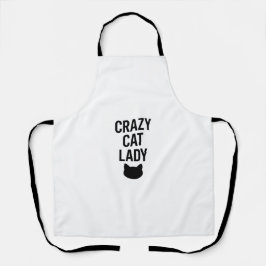 Tablier Dame de chat fou - Drôle cadeau Amoureux des chats