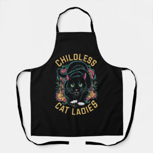 Tablier Dames de chats sans enfants 2024 Féministe