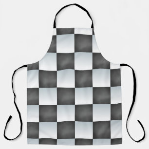 Tablier Damier noir et blanc dégradé