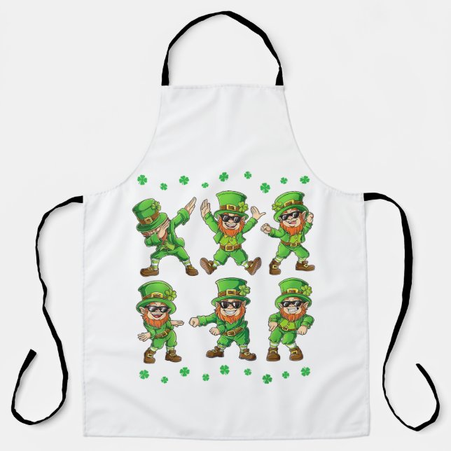 Tablier Dancing Leprechauns St Patrick's Day (Recto)