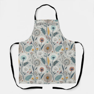 Tablier Dandelion Whimsical & Floral Folal Art sans coutur