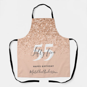 Tablier d'anniversaire moderne pétillant parties s