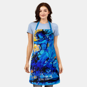 Tablier Danseuse Imaginaire Bleu Bleu Orange