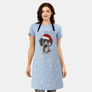Tablier Dappy Dachshund Père Noël Noël Fête du chien