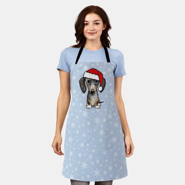Tablier Dappy Dachshund Père Noël Noël Fête du chien (Porté)