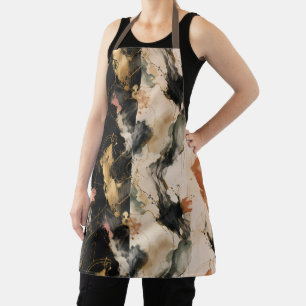 Tablier d'art fluide en marbre abstrait Encre do