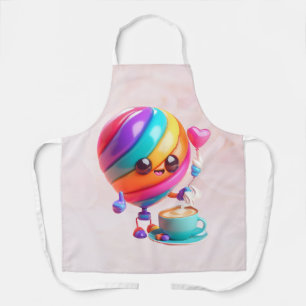 Tablier de barista Arc-en-ciel doux
