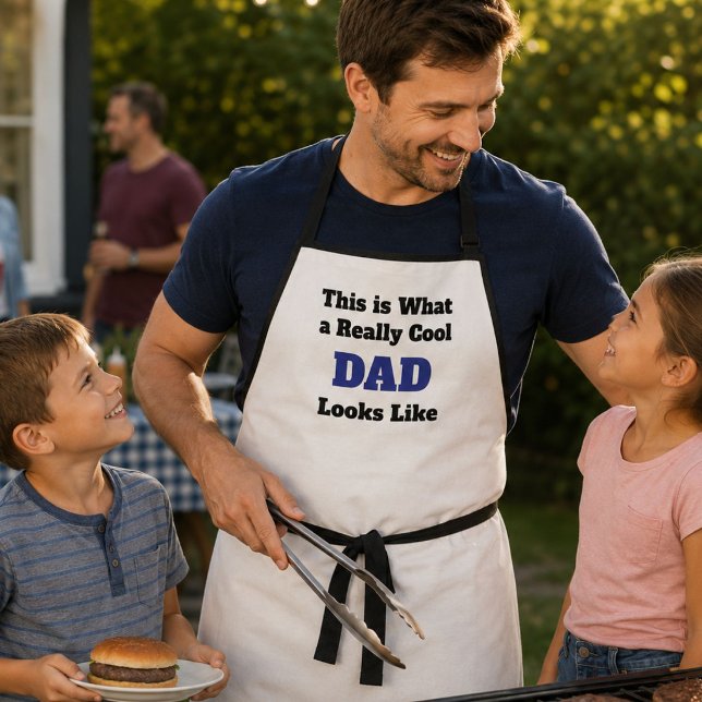 Tablier de BBQ « Papa Super Cool Personnalisé » (Créateur téléchargé)