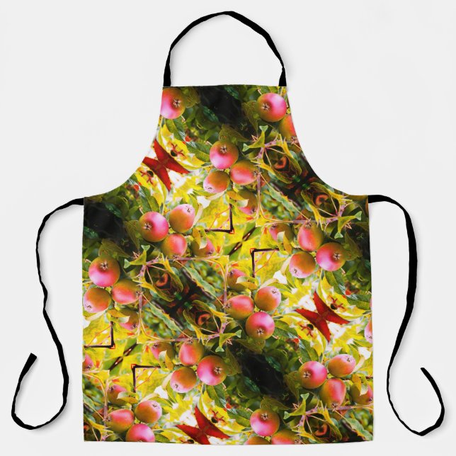 Tablier De belles pommes festives en art (Recto)