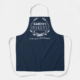 Tablier de boulangerie personnalisé avec couronne