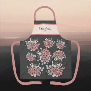 Tablier de bouquet de fleurs des champs rose pouss