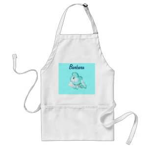 Tablier de caniche de cuisine d'Aqua rétro