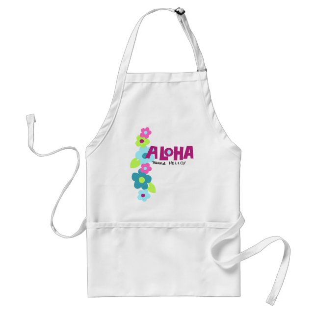 Tablier de chef Aloha Means Hello (Devant)