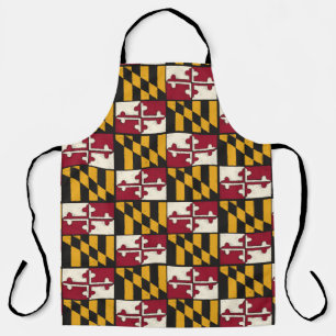 Tablier de chef de BBQ drapeau du Maryland amusant