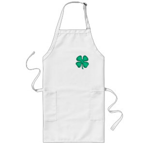 Tablier de chef long 4 feuilles Lucky Irish Clover
