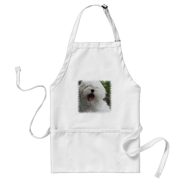 Tablier de chien maltais (Devant)
