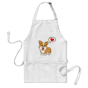 Tablier de coeur de corgi