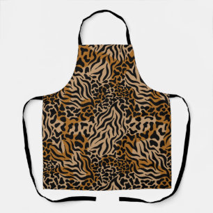 Tablier de cuisine à imprimé animal rayé tigre élé
