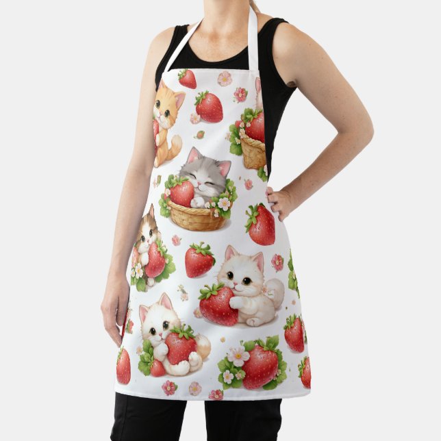 Tablier de cuisine avec de mignons chatons et frai (Insitu)