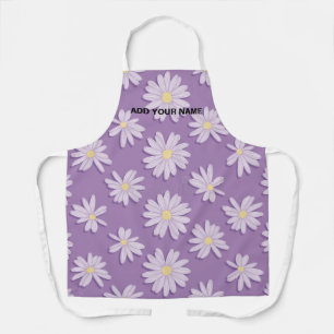 Tablier de cuisine avec imprimé de fleur de margue