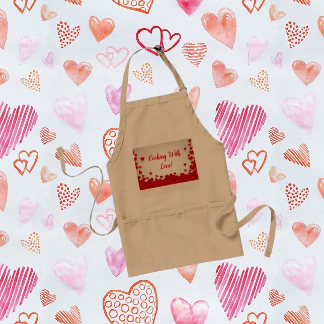 Tablier de cuisine avec mémoire de cœur d'amour (Créateur téléchargé)