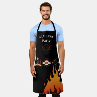 Tablier de cuisine BBQ Noir griil master, grillade