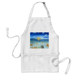 Tablier de cuisine de plage d'étoiles de mer