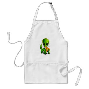 Tablier de Cuisine Drôle de Cuisinier Pizza Alien