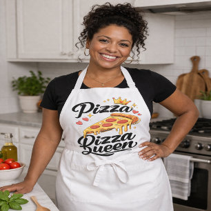 Tablier de cuisine drôle de la Reine de Pizza pour