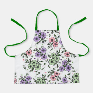 Tablier de cuisine élégant à motif floral vibrant