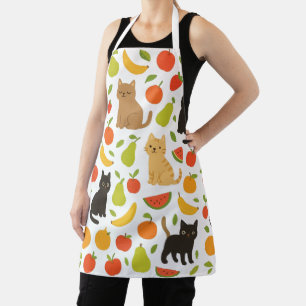 Tablier de cuisine félin fruité : Chats mignons et