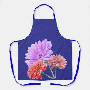 Tablier de cuisine floral à marguerite gerbera