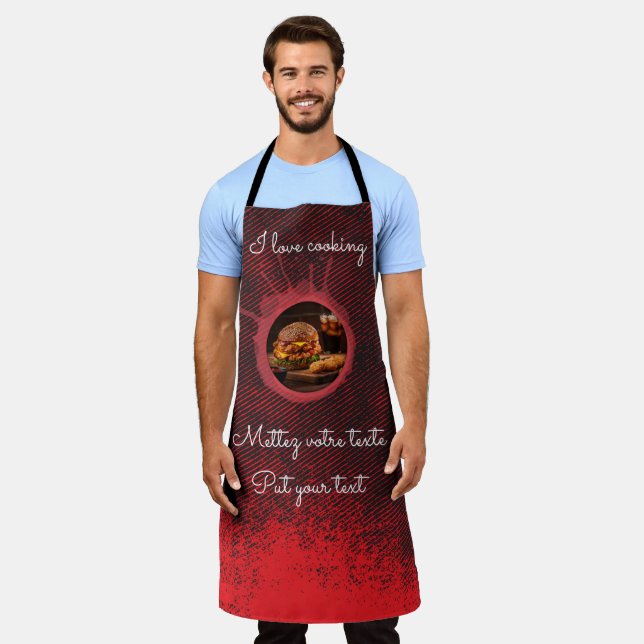 Tablier de cuisine Grill Burger Barbecue (Porté)