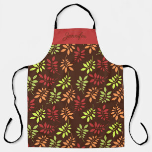 Tablier de cuisine personnalisé aux feuilles d'aut