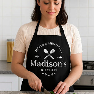 Tablier de cuisine personnalisé avec repas et souv