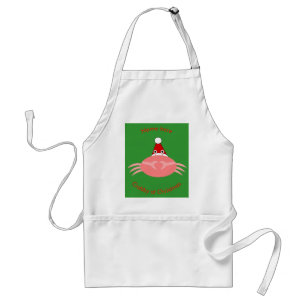 Tablier de Cuisine personnalisé de crabe de Noël