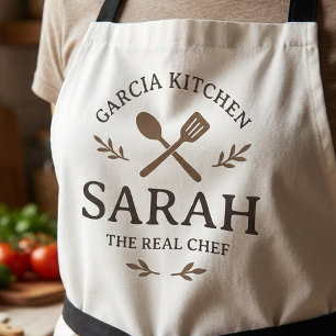 Tablier de cuisine personnalisé pour famille avec 