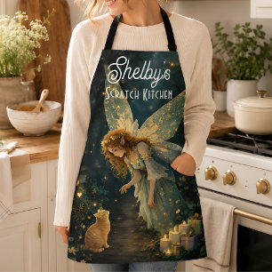 Tablier de cuisine personnalisé pour fée et chat