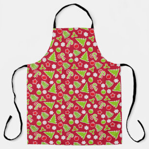 Tablier de cuisine rouge de Noël Cadeau