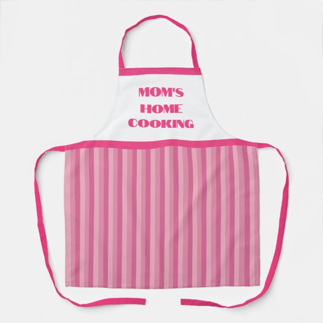 Tablier de Cuisine simple rose pour maman (Recto)