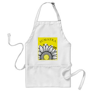 Tablier de cuisine texte personnalisé Fleur Margue