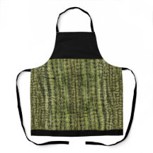 Tablier de cuisine vert cactus avec haut noir
